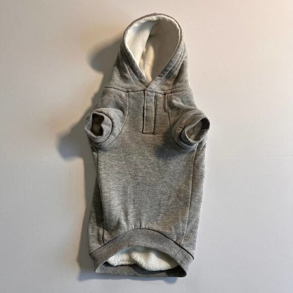 Zack & Zoey Fleece-Lined Grey Dog Hoodie Small/Medium 100% Cotton EUC - Picture 4 of 12
